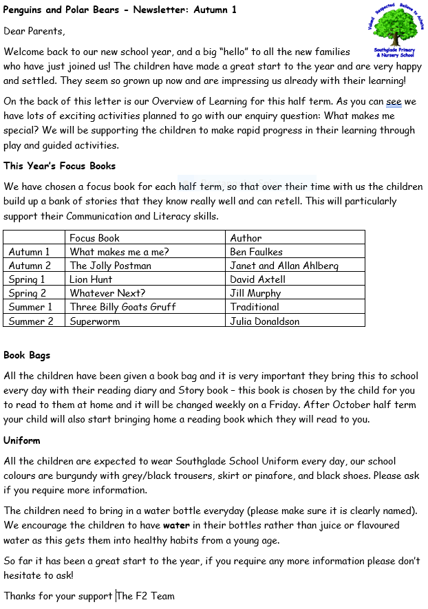 Autumn Newsletter